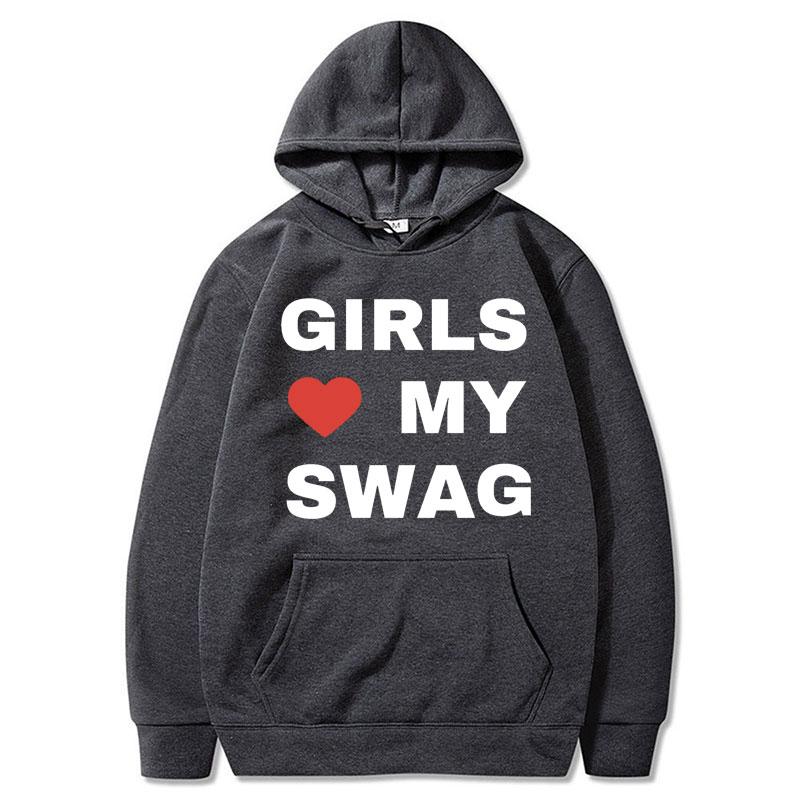 Худи с принтом рэпера Chief Keef 'Girls Love My Swag' Мужская мода Популярные повседневные толстовки Свободные худи Уличная одежда