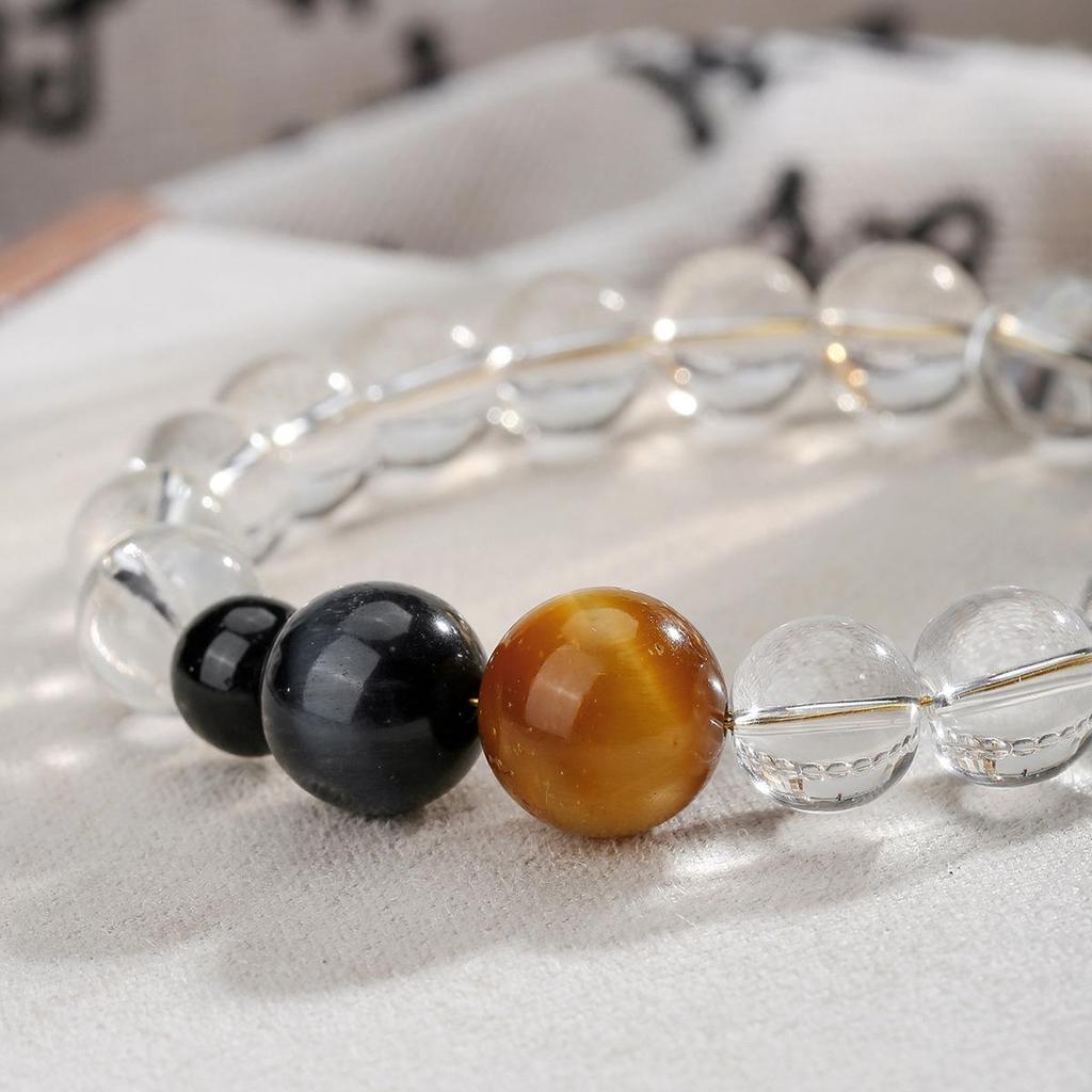 Браслет из белого и синего тигрового глаза Xiaohongshu - Новый китайский стиль, модный аксессуар