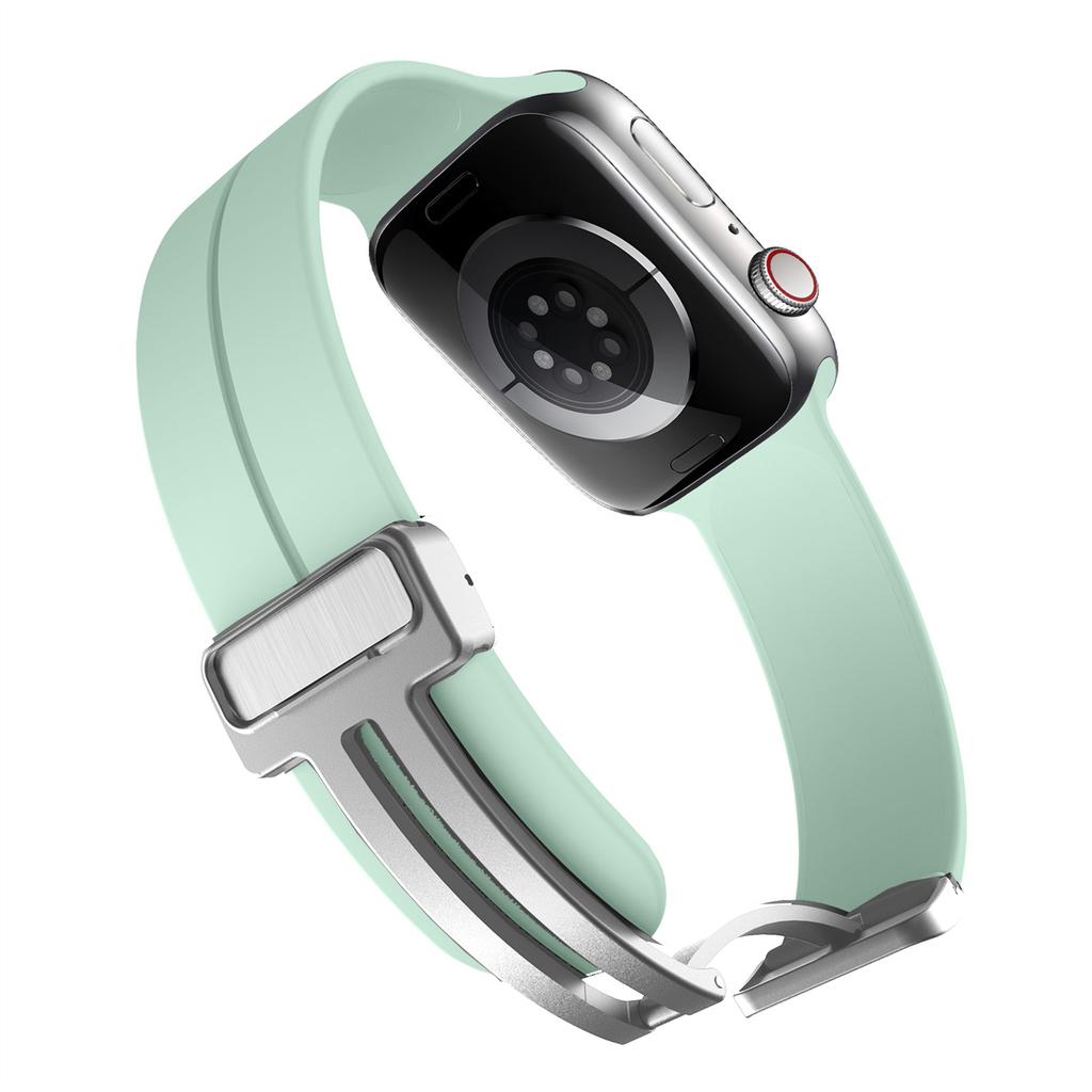 Strap For Apple watch bands 44mm 45mm 40mm 41mm 46mm 49mm Magnetic Silicone correa Bracelet iWatch Series 11 10 8 se 9 ultra 2 3