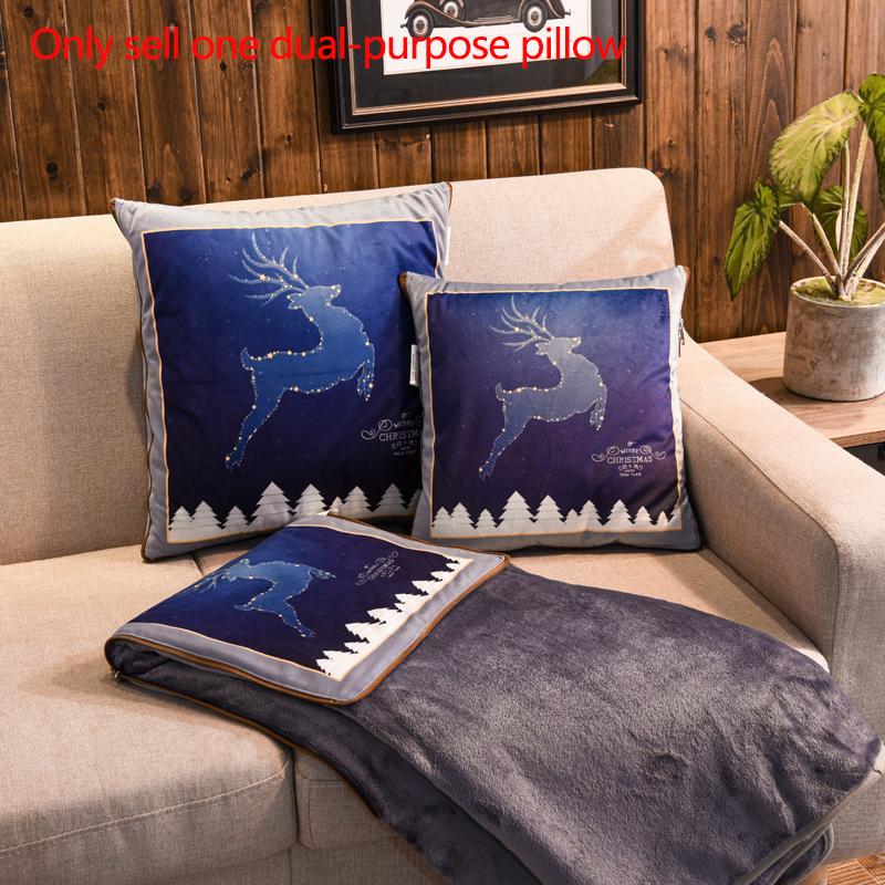 Зимняя коралловая бархатная подушка, подушка двойного назначения, переменное одеяло, домашний диван, подушка, автомобиль, теплый артефакт