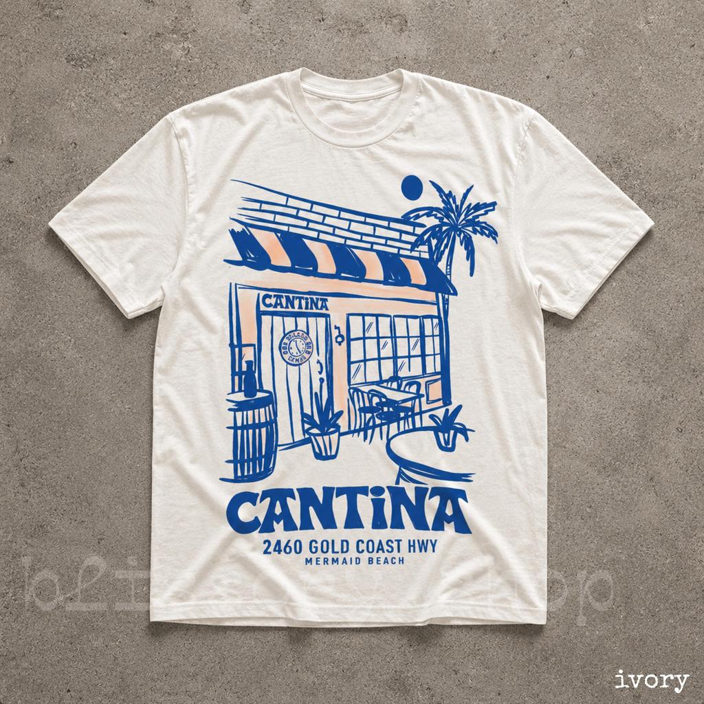 Cantina Mermaid Beach Vintage 90s Style Graphic Shirt, Grunge Streetwear Graphic Tee, Retro Sea Restaurant T-Shirt, Vacation gifts