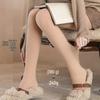Женские двухслойные телесные флисовые колготки Nude Feel для осени/зимы