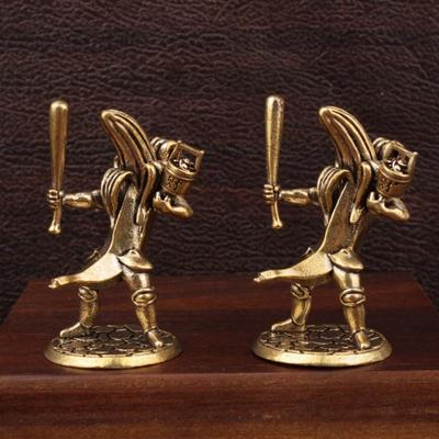 Латунная аниме фигурка бананового гитариста, винтажная, ручной работы, латунный самурай-банан для мужчины, статуэтки, коллекционный декор для дома и офиса