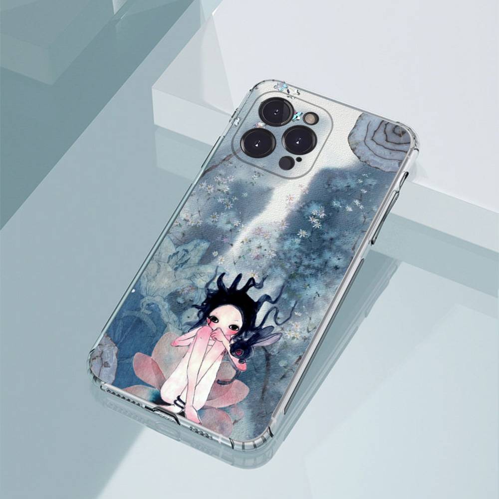 Чехол для телефона Aya Takano с рисунком для iPhone17,16,15,14,13,12,11,Pro,Xs,Max,Mini,Plus Нескользящий Ударопрочный Жесткий