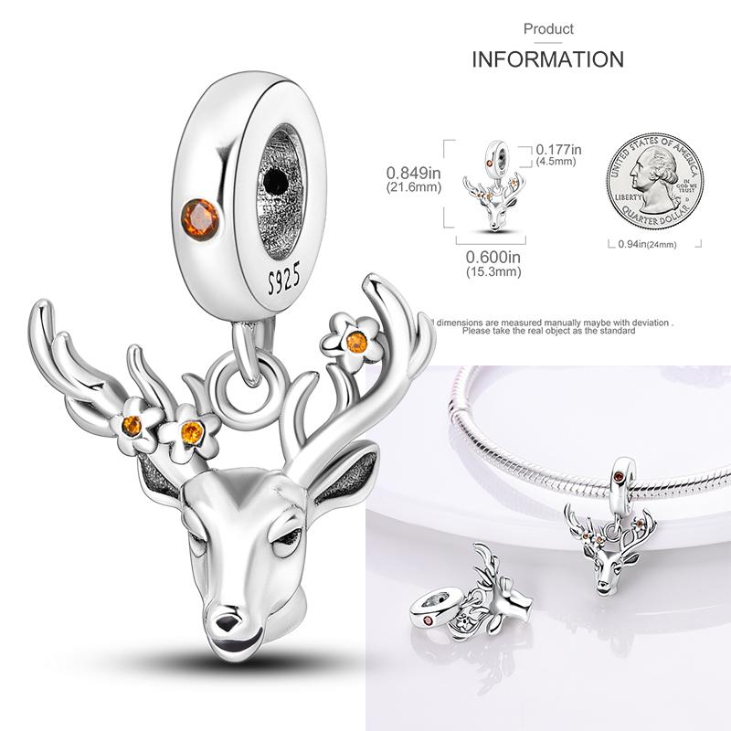 Медные Рождественские Хэллоуин Тыква Подвески Шармы Бусины Подходят для Оригинального Браслета Ожерелья для Женщин Сделай Сам