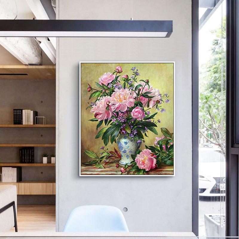 Вышивание крестиком "Цветы в вазе"