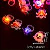 50 Halloween Children's Rings, LED Flash Rings, Luminous Rings, Luminous Toys, Halloween Carnival Party Items, Luminous Toys, Su