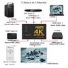 Переключатель HDMI 5 входов 1 выход 4K Ultra HD 1080p Full HD 3D Автоматический блок переключения Аудиовидеоадаптер для ТВ ПК Ноутбука Потоковых устройств