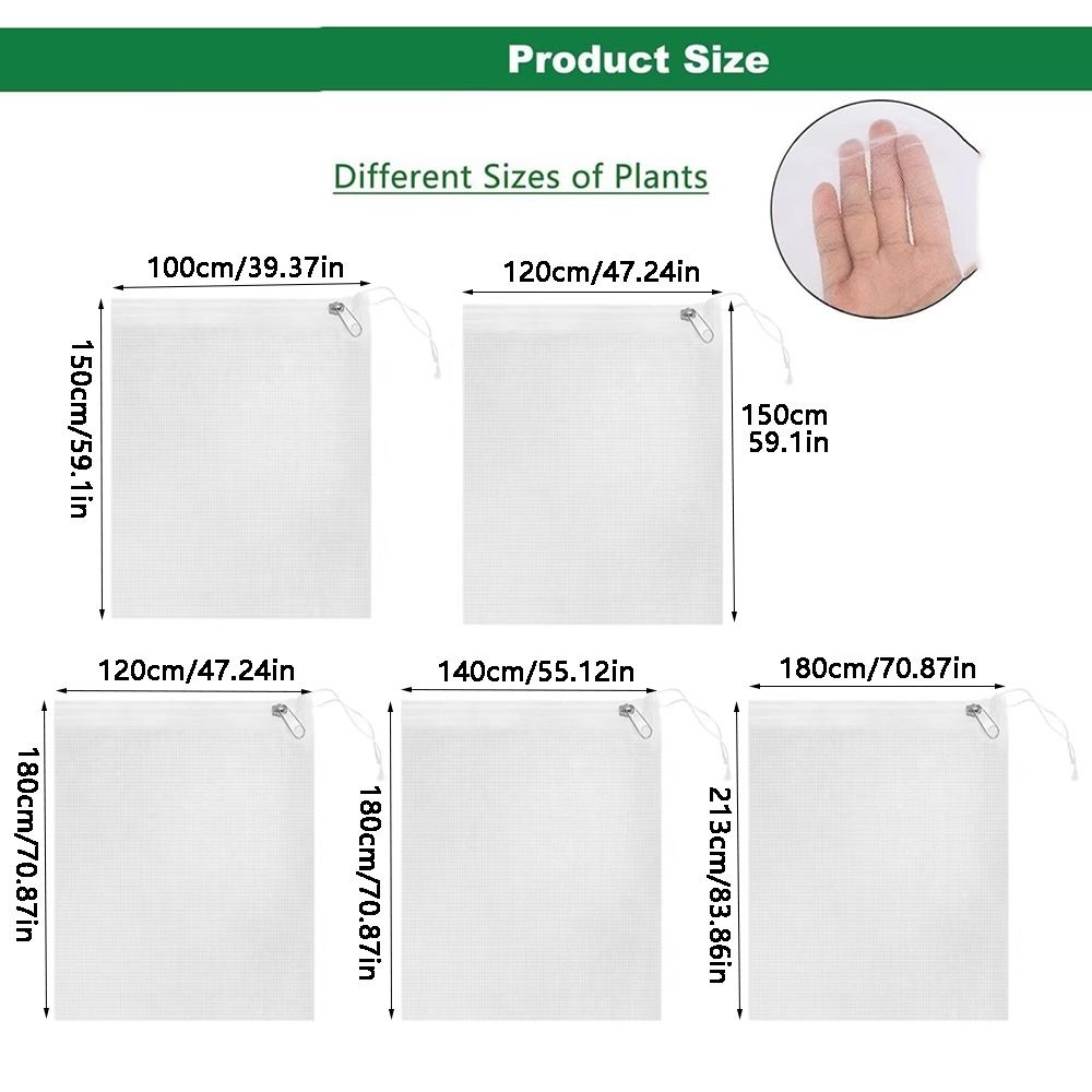 Сетчатые чехлы для растений с застежкой-молнией, сетка для защиты растений, сетка от насекомых, сетка для фруктов и овощей