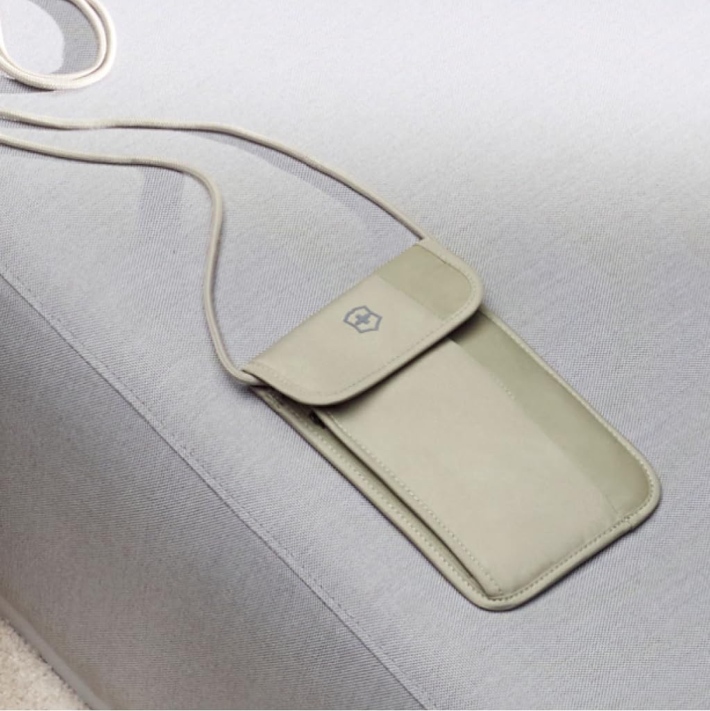 VICTORINOX Travel Essentials Security Neck Pouch Passport Holder Valuables Case Security Pouch Wallet Brand Sand Beige Men's [653379]