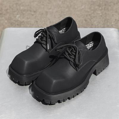 Мужская итальянская дизайнерская обувь на шнуровке с квадратным носком оксфорды туфли вечеринка ночной клуб платформа кроссовки натуральная кожа обувь