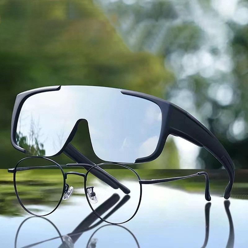 Non-polarized Oversized Fit Over Sunglasses for Women Men Trendy Square Shades for Driving Riding Riding That Can Be Worn Over Other Glasses