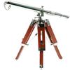 Телескоп ручной работы из латуни с треногой – никелевое покрытие – 38,1 см