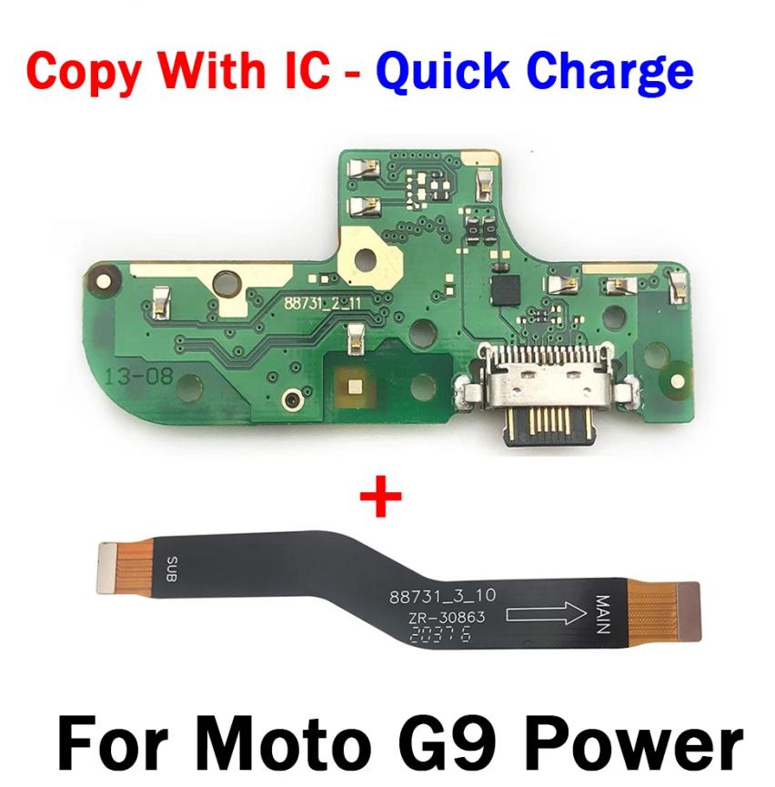 Протестировано для Moto G6 G7 G8 G9 Play Plus Power G11 G111 Плата разъема порта зарядки USB с шлейфом материнской платы