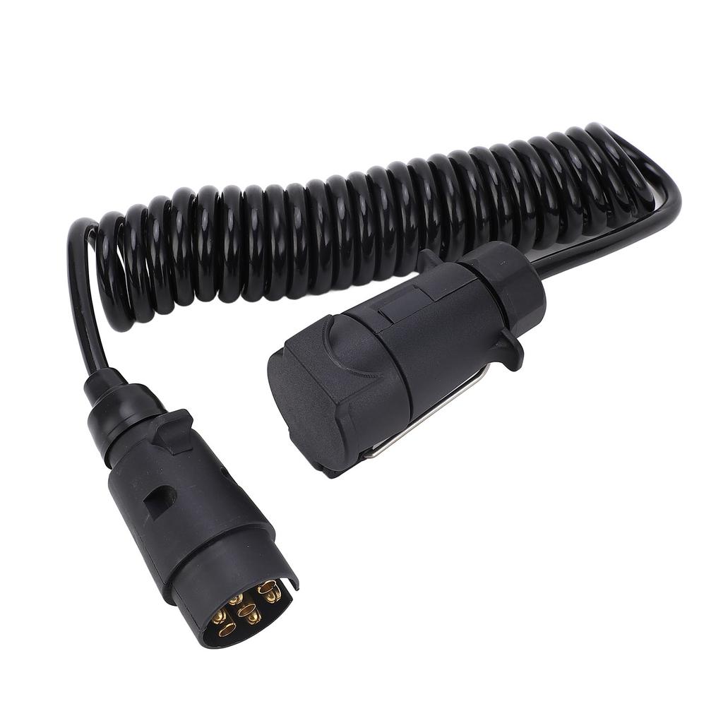 12В 24В Шнур вилки прицепа 7-жильный ТПУ Пружинный буксировочный спиральный провод Стабильная передача сигнала для дома на колесах, автомобиля, судна