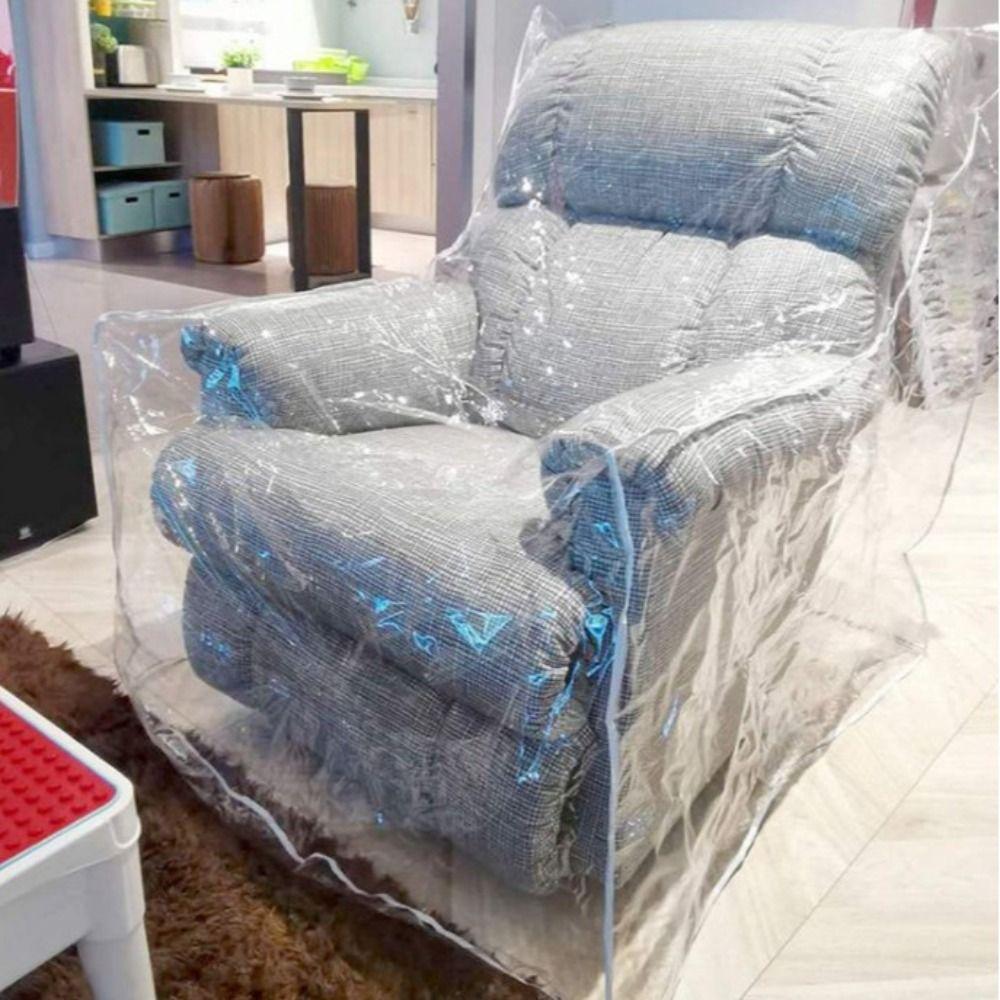 Plastic Recliner Chair Cover Waterproof Dustproof Sofa Slipcover Anti-Scratch Wear-resistant Armchair Slipcover Living Room