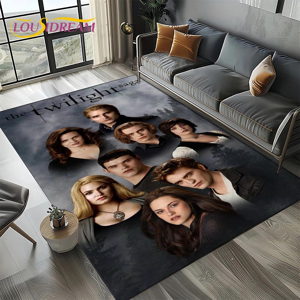 Twilight Saga Series Edward Bella Movie Carpet Rug for Living Room Bedroom Home Sofa Decoration,Kids Area Rug Non-slip Floor Mat