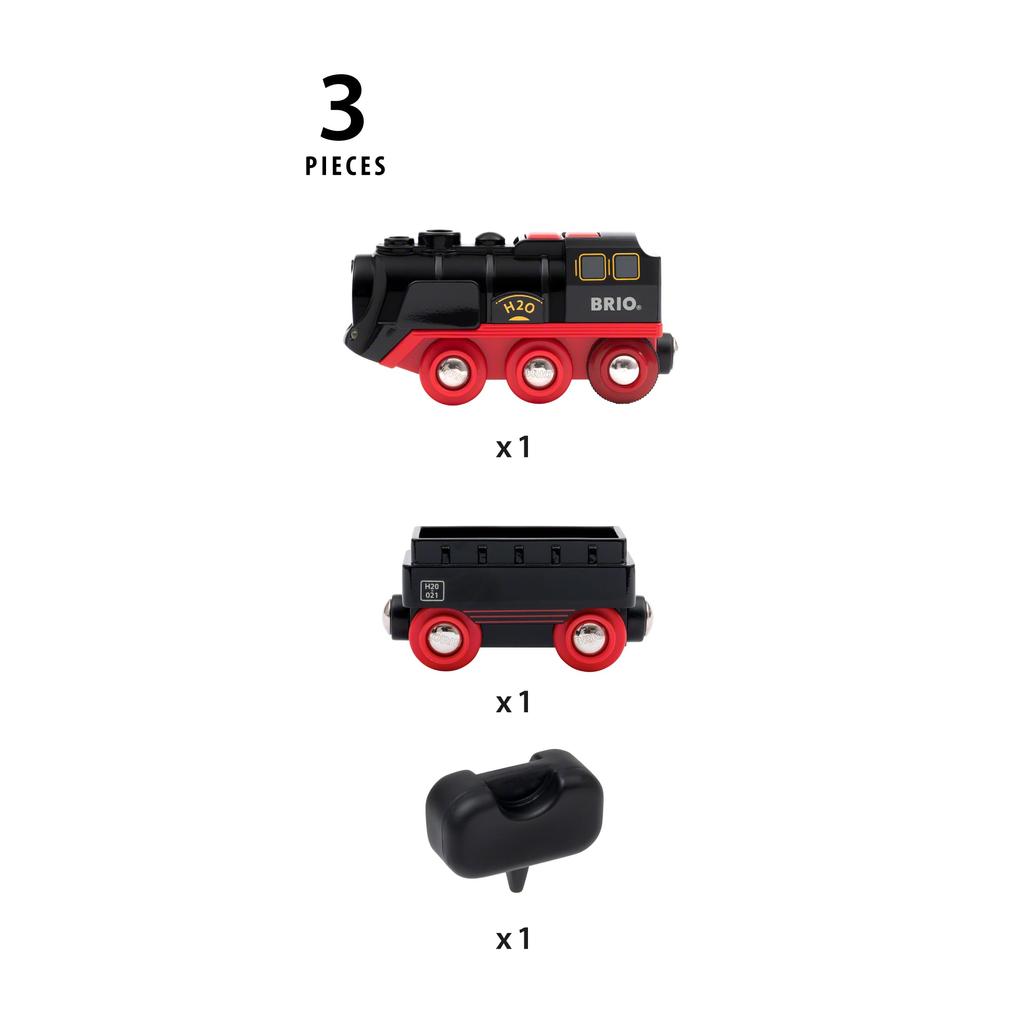 BRIO Power Steam Train Wooden Rail Electric Vehicle Locomotive 33884