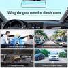 E-ACE Auto Black Box Car Dvr Streaming Media Mirror Dash Camera 10 Inch FHD 1080P Video Recorder Support 1080P Rearview Camera
