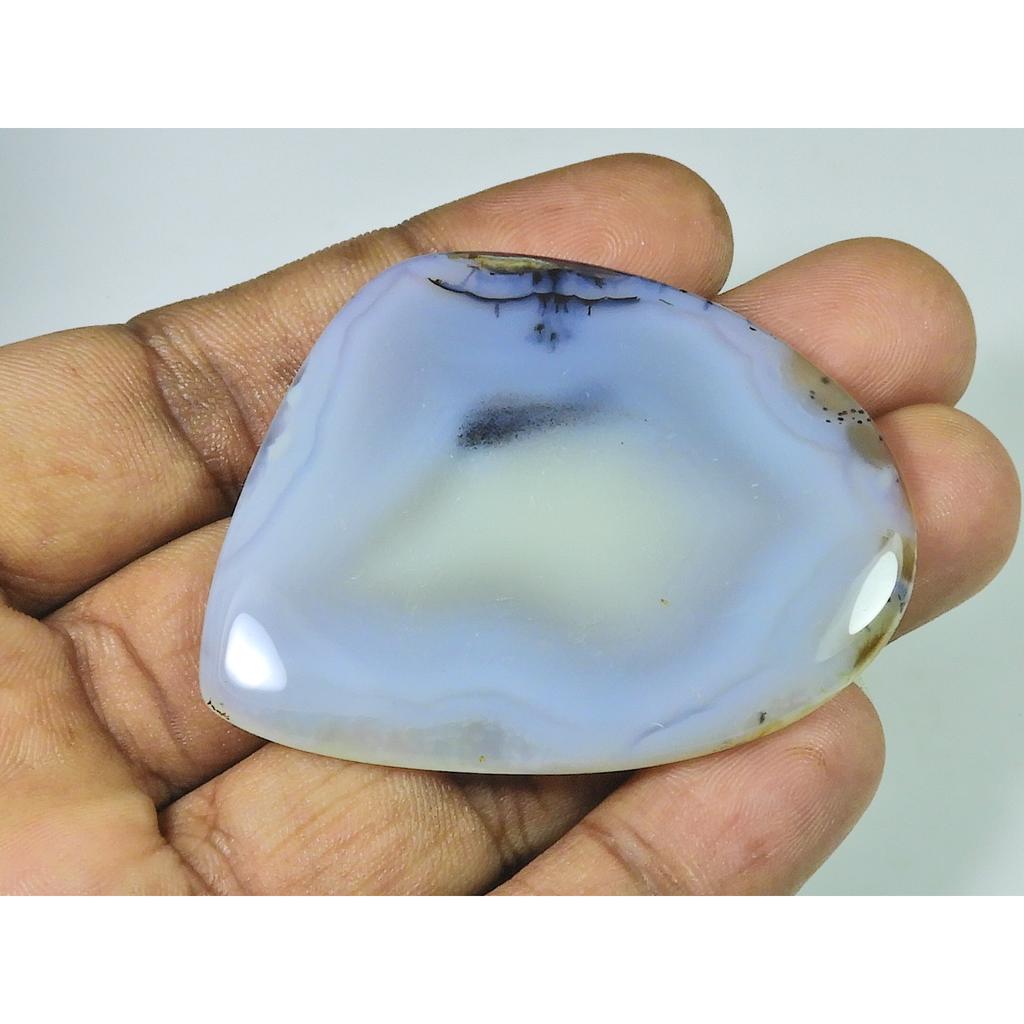 114.00Cts. Натуральный Ботсванский агат, фантазийный кабошон, россыпью, драгоценный камень 43X51X05MM SK-4082