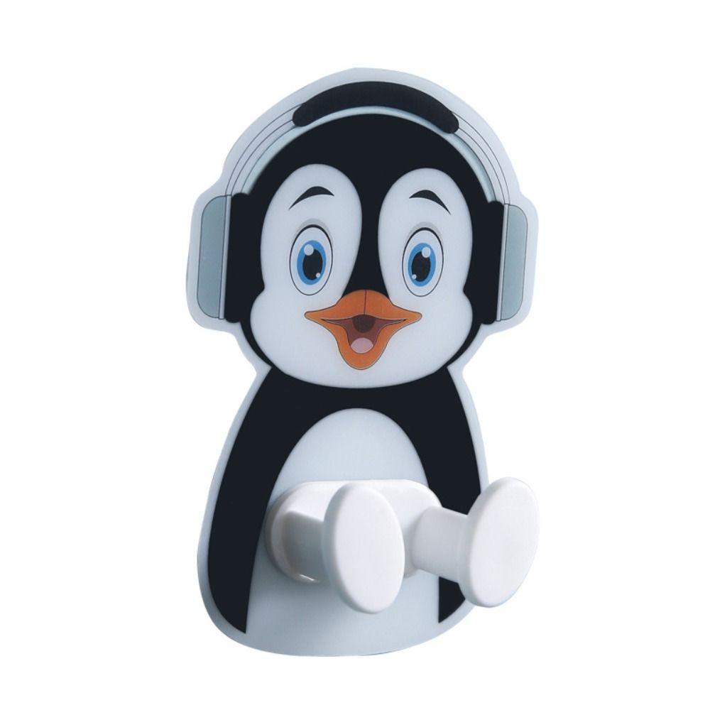 Plastic Cartoon Plug Hanger Self Adhesive Socket Storage Rack Animal Wall Plug Bathroom