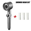 3-mode Adjustable Spray with Massage Brush Filter Rainfall Showerhead High-pressure Shower Head Faucet Bathroom Accessories