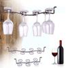 Iron Goblet Storage Shelf Cabinet Organizer Wine Glass Rack Cup Hanger Stemware Holder Hanging Rack