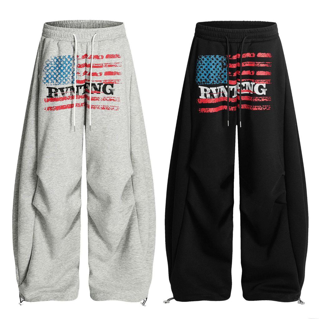 Осень 2025 Унисекс Ретро Хлопок Повседневные Длинные Брюки - Стиль для Занятий Спортом на Открытом Воздухе