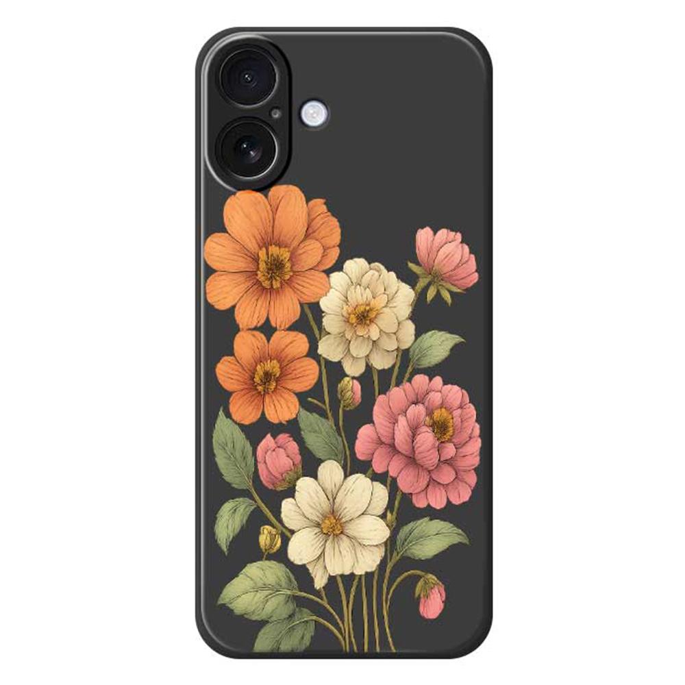 Чехол для iPhone 17 с красивым принтом цветочного узора, ТПУ задняя крышка для телефона с прямыми краями