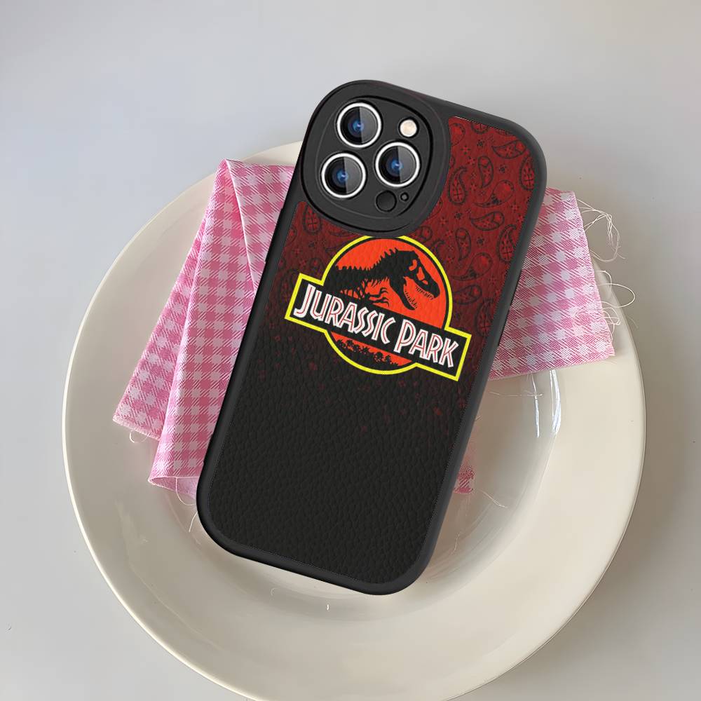 Classic J-JurassicS P-Park Soft Leather Phone Case For Iphone 13 15 Pro Max 12 Mini 11 14 16 Plus Covers