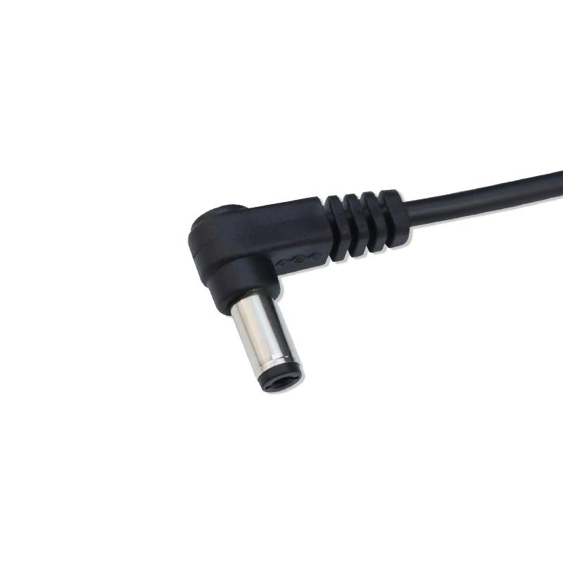 Кабель-адаптер DC5521, угловой, 90 градусов, штекер-гнездо, удлинитель питания 5 В, 0,2 м