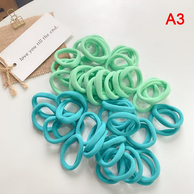 50 шт./набор женские и девочки 4 см 2 см цветные нейлоновые эластичные резинки для волос держатели для хвоста