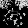 Transparent Findings Fashion New Ear Post Nuts Plug Earring Earring Back Stoppers Rubber