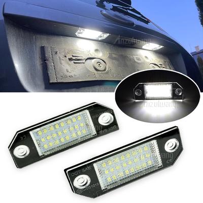 2 шт. светодиодные фонари номерного знака, аксессуары для Ford Focus C-MAX MK2 03-08, замена внешнего освещения автомобиля