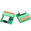 Не требующий пайки клеммный блок порта RJ45 Ethernet Адаптер для DIN-рейки со светодиодной индикацией состояния для безопасного сетевого подключения