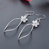 Танциз стерлингового серебра 925 пробы циркон серьги серьги-капли для женщин подарки на свадьбу