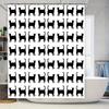 Black Cat Pattern Shower Curtain 3D Printed Polyester Bath Mat Decorative Waterproof Liner for Home Bathroom Accessories Single