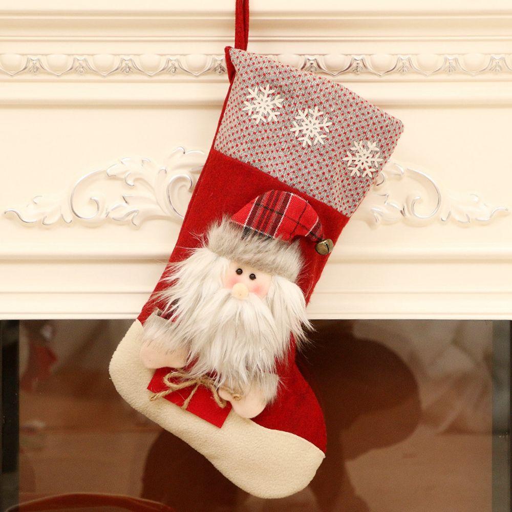 Pendant Gift Bags for Home Christmas Socks Christmas Decorations Candy Socks Christmas Ornament