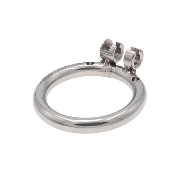 Замок верности из нержавеющей стали с защелкивающимся кольцом, два плоских круглых и овальных, может быть оснащен различными секс-игрушками Headstall SM