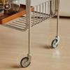 Homlly Bisii Mid-Century Rectangular Rolling Serving Cart Trolley