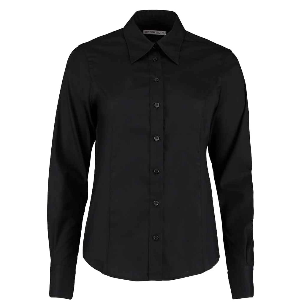Kustom Kit Womens/Ladies Corporate Oxford Tailored Long-Sleeved Shirt