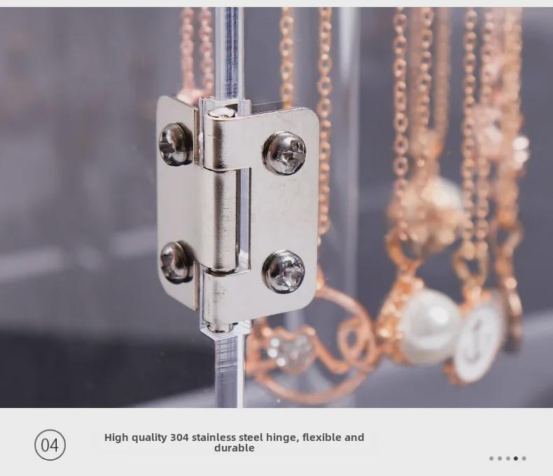 Вращающаяся акриловая подставка для ожерелий и браслетов с 24 крючками