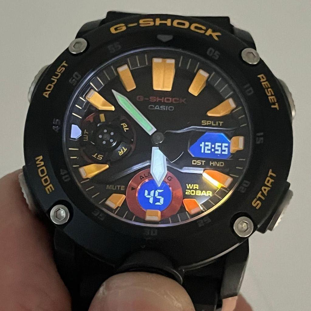 Б/у Рабочий item G-SHOCK GA-2000 Часы Королевство Бутан Специальная модель CASIO Casio Черный Желтый G-Shock