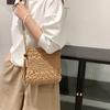 Yogodlns Straw Woven Square Women Crossbody Shoulder Bag Fashion Tassle Design Small Handbag Summer Beach Bag Lady Travel Shopper Totes