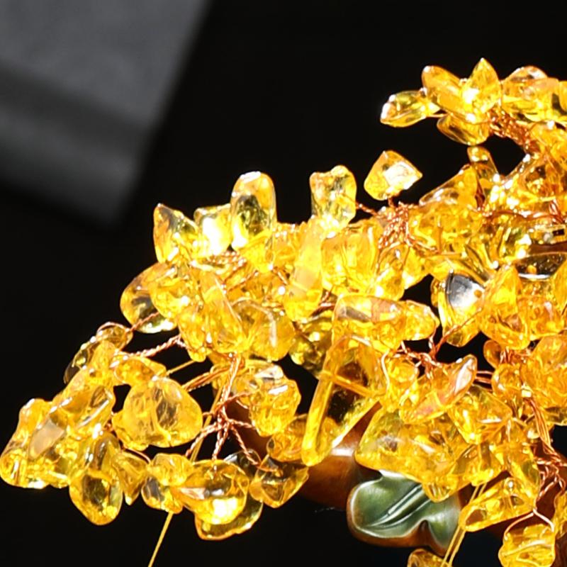 Денежное дерево из смолы Золотой дракон Украшение Изделия из смолы Аксессуары Фэн-шуй Подарок на новоселье и открытие Привлечение богатства
