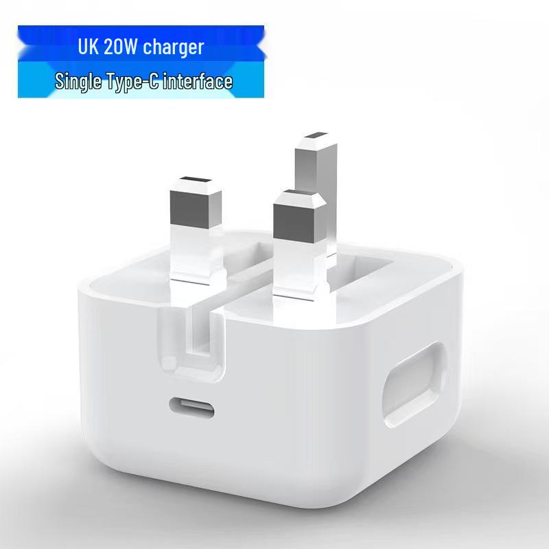 Быстрое зарядное устройство с 2 портами (35 Вт + C) UK: Совместимо с Apple и Android, Быстрая зарядка USB+PD