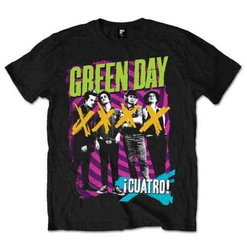 Green Day Men's Hypno 4 Short Sleeve T-Shirt, Black, X-Large