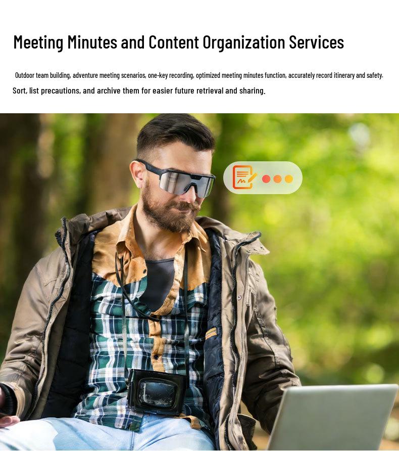 AI Smart Glasses: Outdoor Sports Anti-Shake Photography, Object Recognition, WiFi Image Transmission, and Translation Features.