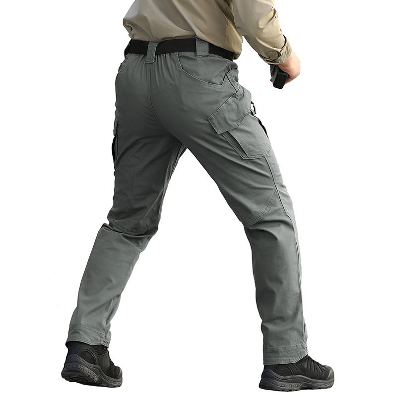 Мужские тактические военные брюки с множеством карманов, эластичные брюки карго, повседневные, 97% хлопок, для активного отдыха, походов, работы