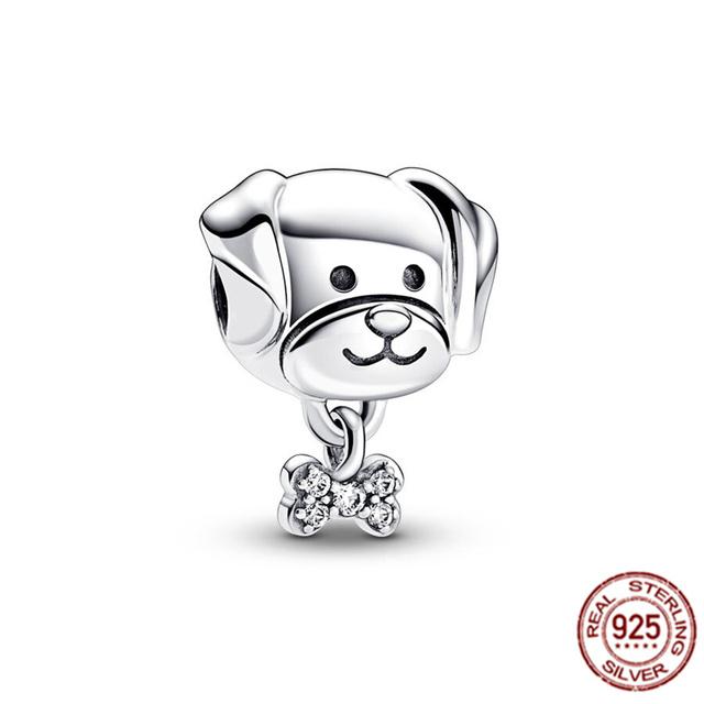 Очаровательная бусина подходит для оригинального браслета/серьг/ожерелья из стерлингового серебра 925 пробы, ювелирное украшение в виде гриба Нини, кролика, мудрой совы, лисы